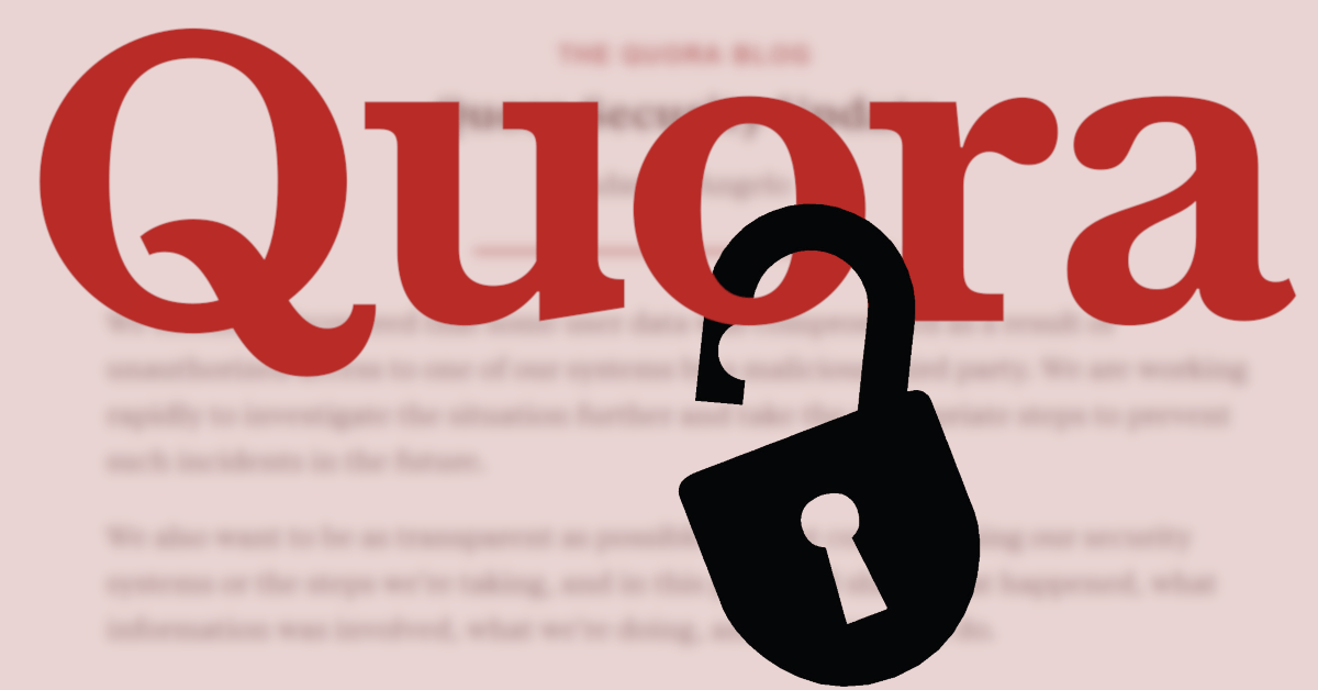 Взлом Quora спровоцировал утечку личных данных 100 млн. пользователей